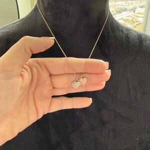 Tiffany & Co Elegant Silver Heart Pendant Necklace
